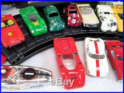 Vintage 1960's lot of Aurora Model Motoring HO cars, track, accessories, parts