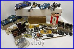 Vintage 1960s 1/32 1/24 Scale Slot Cars Cox Controller & Car Parts Lot