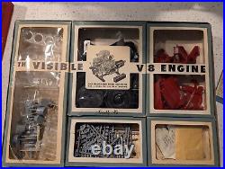 Vintage 1960s Renwal Model The Visible V8 Engine Model Assembly Kit See Descrip
