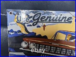 Vintage 1961 Car Truck Suv Parts Porcelain Metal Advertising Sign 10 X 15