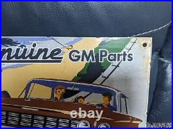 Vintage 1961 Car Truck Suv Parts Porcelain Metal Advertising Sign 10 X 15