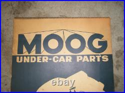 Vintage 1961 MOOG Chassis Car Parts Chart Cadillac Corvette T-Bird Auto Shop