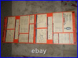 Vintage 1961 MOOG Chassis Car Parts Chart Cadillac Corvette T-Bird Auto Shop