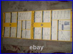 Vintage 1963 MOOG Chassis Car Parts Chart Cadillac Corvette T-Bird Auto Shop