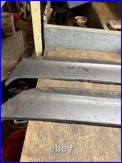 Vintage 1966 66 Mopar Plymouth Fury Fender Skirts Set Pair Auto Car Parts USA