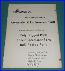 Vintage 1966 Murray Bicycle Parts Manual Pedal Cars Bicycles Tricycles Kids