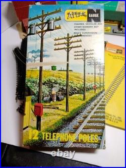 Vintage 1985 Train Car Lot With Tracks And A lot Of Extras Parts