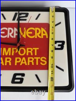 Vintage 1985 Vera Import Car Parts Lighted Dualite Collectible Clock 17 Works