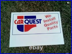 Vintage 1990s CAR QUEST AUTO PARTS Metal Store Advertising Sign 24X36 Steel Vintage 1990s CAR QUEST AUTO PARTS Metal Store Advertising Sign 24X36 Steel