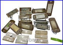 Vintage 50'S CHEVROLET Chevy TRUCK Lamp GLASS LENS DOME LIGHT Old Car parts Lot