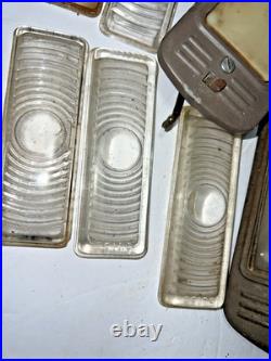 Vintage 50'S CHEVROLET Chevy TRUCK Lamp GLASS LENS DOME LIGHT Old Car parts Lot