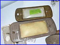 Vintage 50'S CHEVROLET Chevy TRUCK Lamp GLASS LENS DOME LIGHT Old Car parts Lot