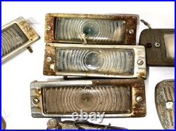 Vintage 50'S CHEVROLET Chevy TRUCK Lamp GLASS LENS DOME LIGHT Old Car parts Lot