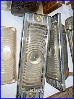Vintage 50'S CHEVROLET Chevy TRUCK Lamp GLASS LENS DOME LIGHT Old Car parts Lot