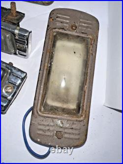 Vintage 50'S CHEVROLET Chevy TRUCK Lamp GLASS LENS DOME LIGHT Old Car parts Lot