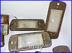 Vintage 50'S CHEVROLET Chevy TRUCK Lamp GLASS LENS DOME LIGHT Old Car parts Lot