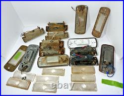 Vintage 50'S CHEVROLET Chevy TRUCK Lamp GLASS LENS DOME LIGHT Old Car parts Lot