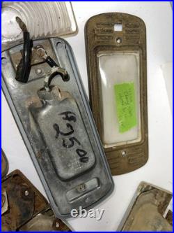 Vintage 50'S CHEVROLET Chevy TRUCK Lamp GLASS LENS DOME LIGHT Old Car parts Lot