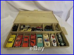 Vintage 60's 70's slot cars lot Atlas Lionel cars & parts case red Mustang