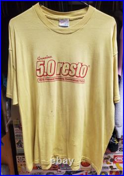 Vintage 90'S 5.0 RESTO Ford Mustang Parts OG Shop Car Yellow Shirt Size X Large