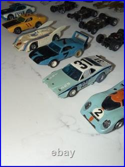 Vintage AFX Slot Car Collection 1970s 7 Complete Cars And Parts