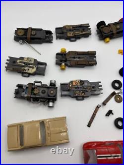 Vintage AFX Slot Car Parts Lot Race Car 4 Bodies, Chassis, Motors, Axels
