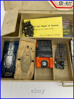 Vintage AURORA, AFX & TYCO HO SCALE Case & SLOT CAR Body / PARTS JUNKYARD LOT