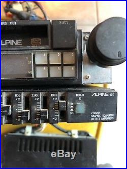 Vintage Alpine 7163 am/fm cassette car stereo & 2 Alpine Equa 3213 & 3214 PARTS