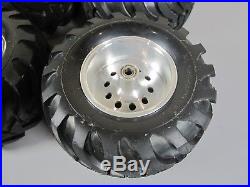 Vintage Aluminum See's Wheels Rims for Tamiya 1/10 Blackfoot Front & Rear +Tires