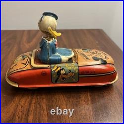 Vintage Antique Linemar Disney Donald Duck Wind-Up Car Tin SEE PHOTOS? PARTS