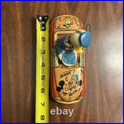 Vintage Antique Linemar Disney Donald Duck Wind-Up Car Tin SEE PHOTOS? PARTS