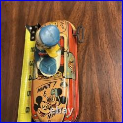 Vintage Antique Linemar Disney Donald Duck Wind-Up Car Tin SEE PHOTOS? PARTS