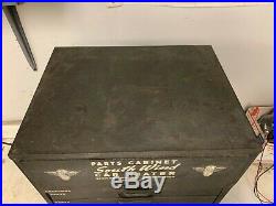 Vintage Antique South Wind Heater Metal Parts Cabinet Tool Tray Box Original