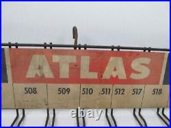 Vintage Atlas EZE-ON Hose Rack Advertising Car Parts Sign Display