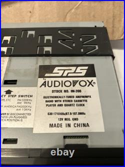 Vintage Audiovox AVX-3000 Cassette Tape Player AM/FM Car Stereo -Untested-Parts