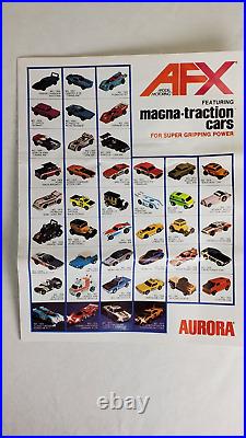 Vintage Aurora #1420 AFX Pit Kit With Two Magna Traction Cars & Parts Mint WithB