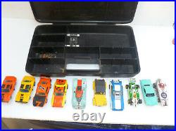 Vintage Aurora AFX t jet Slot Cars Lot Pit Kit, Complete Cars, Chasis Parts Etc