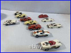 Vintage Aurora Slot Car Lot Cars / bodies / parts/ case