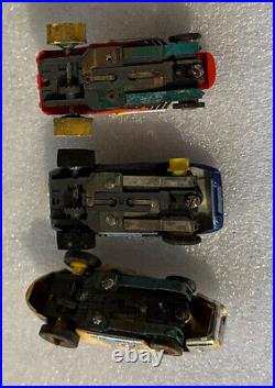 Vintage Aurora Slot Cars for Parts Not Working Lot of 3