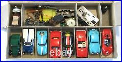 Vintage Aurora slot cars in original Pit Kit case withparts