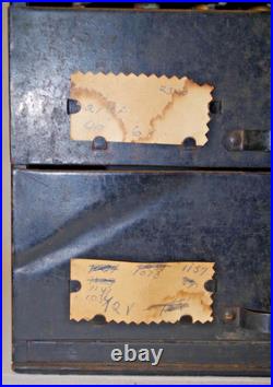 Vintage Auto Light Bulb Cabinet with 228 Bulbs Industrial Parts Drawer Chest