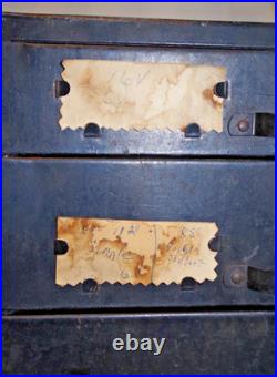 Vintage Auto Light Bulb Cabinet with 228 Bulbs Industrial Parts Drawer Chest