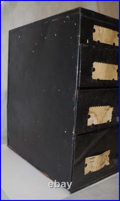 Vintage Auto Light Bulb Cabinet with 228 Bulbs Industrial Parts Drawer Chest