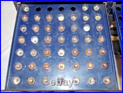 Vintage Auto Light Bulb Cabinet with 228 Bulbs Industrial Parts Drawer Chest