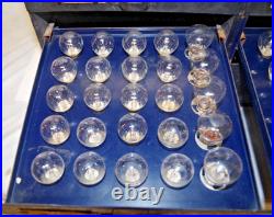 Vintage Auto Light Bulb Cabinet with 228 Bulbs Industrial Parts Drawer Chest