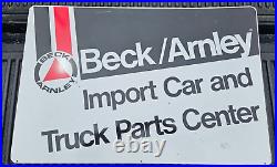 Vintage Beck Arnley Sign Metal Advertising Import Parts Car Truck Center