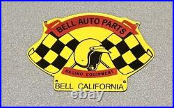 Vintage Bell Racing Parts Porcelain Sign Car Gas Auto Oil