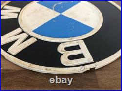 Vintage Bmw Plastic Original Dealer / Promotional 12 Logo Sign -empire CC Parts