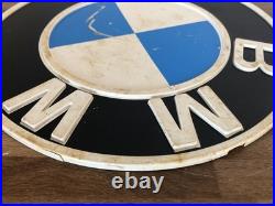 Vintage Bmw Plastic Original Dealer / Promotional 12 Logo Sign -empire CC Parts