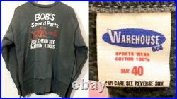 Vintage Bob's Speed Parts Sweatshirt Car Club 50s 60s Reprint Rare Hot Rod Used